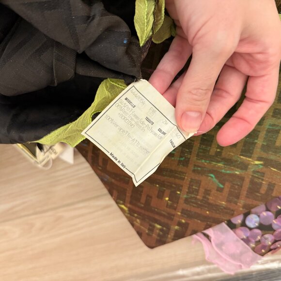 FENDI 2000 Vintage Runway Ad Campaign Lime Green Pants - Picture 5 of 5